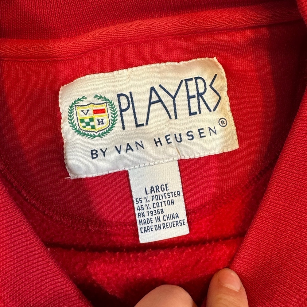 Vintage World Soccer Red Men's Crewneck Sweatshirt - Picture 3 of 8